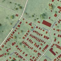 Second close-up of the map of Woodmont, Connecticut print showing more streets and buildings