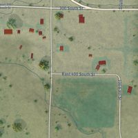 Second close-up of the map of Woodruff, Utah print showing more streets and buildings