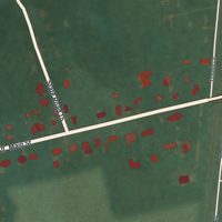 Second close-up of the map of Woodside, Delaware print showing more streets and buildings