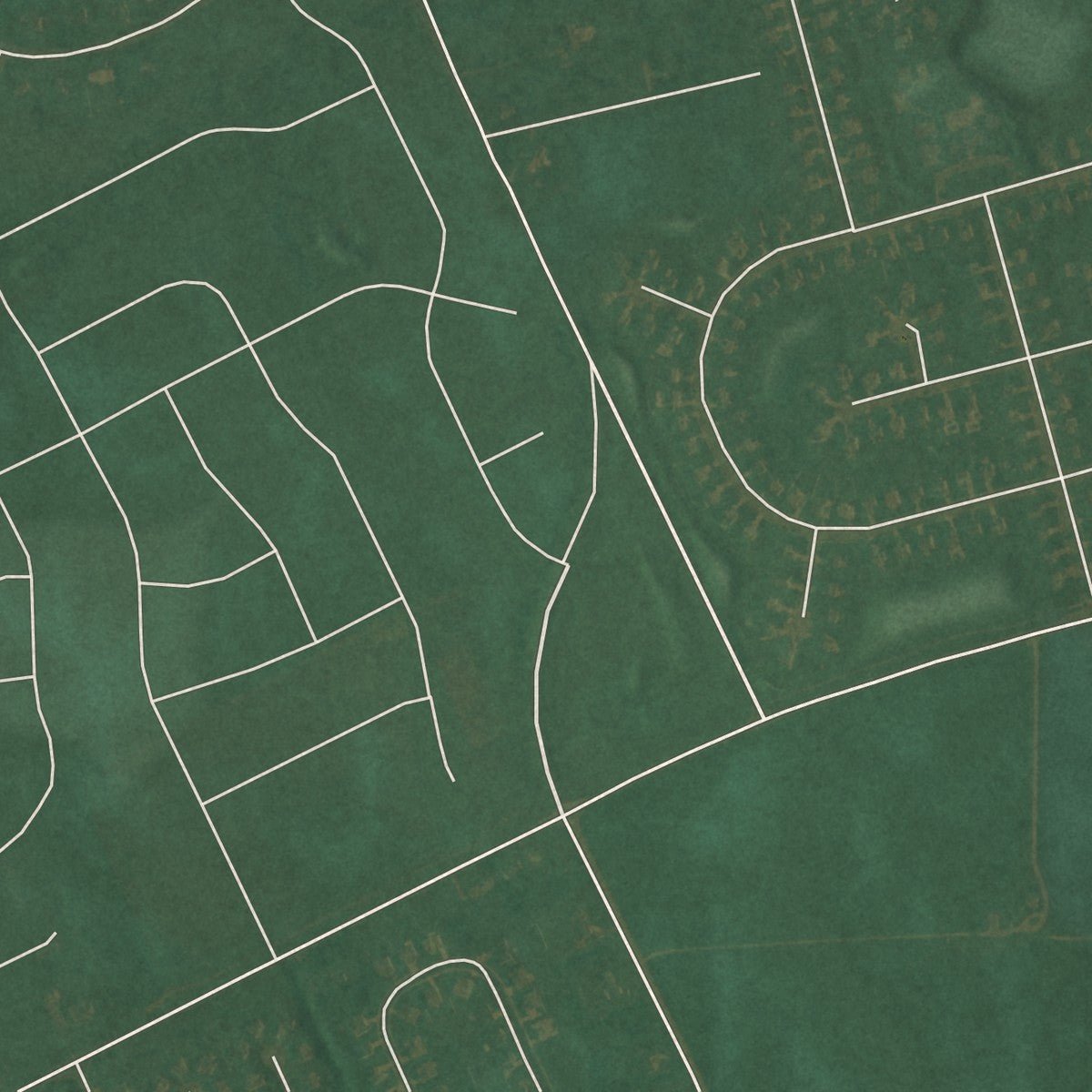 Second close-up of the map of Woodside East, Delaware print showing more streets and buildings