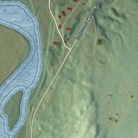 Second close-up of the map of Woodsville, New Hampshire print showing more streets and buildings