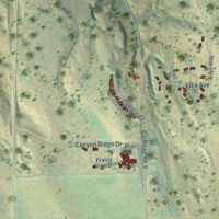 Second close-up of the map of Wray, Colorado print showing more streets and buildings