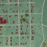 Second close-up of the map of Wright City, Oklahoma print showing more streets and buildings