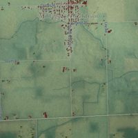 Second close-up of the map of Wright, Hillsdale County, Michigan print showing more streets and buildings