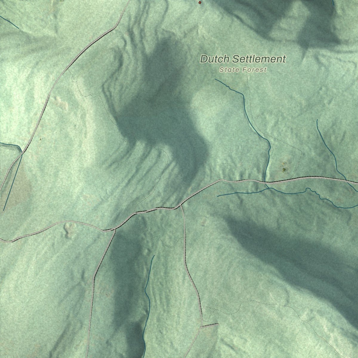 Second close-up of the map of Wright, New York print showing more streets and buildings