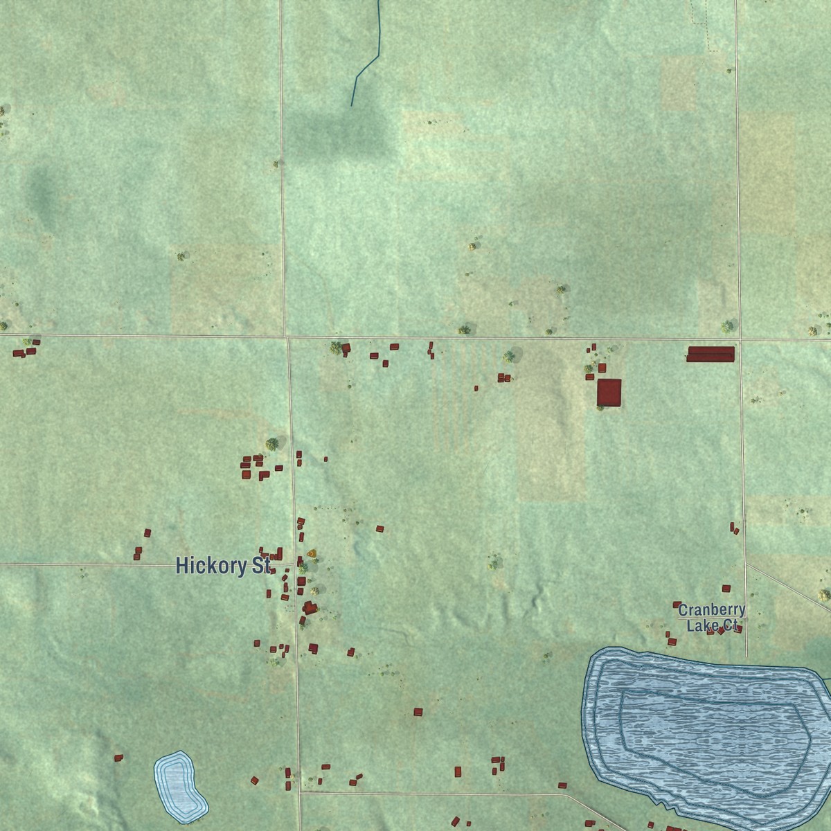 Second close-up of the map of Wright, Ottawa County, Michigan print showing more streets and buildings