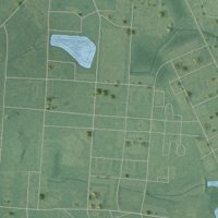 Second close-up of the map of Wrightstown, New Jersey print showing more streets and buildings