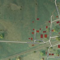 Second close-up of the map of Wyaconda, Missouri print showing more streets and buildings
