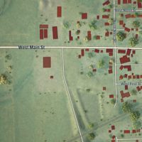 Second close-up of the map of Wyanet, Illinois print showing more streets and buildings