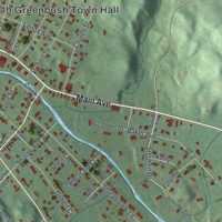 Second close-up of the map of Wynantskill, New York print showing more streets and buildings