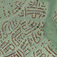 Second close-up of the map of Wyndham, Virginia print showing more streets and buildings