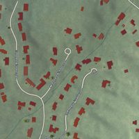 Second close-up of the map of Wyngate, Georgia print showing more streets and buildings