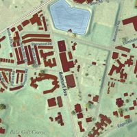 Second close-up of the map of Wynnefield, Pennsylvania print showing more streets and buildings