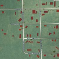 Second close-up of the map of Wynona, Oklahoma print showing more streets and buildings