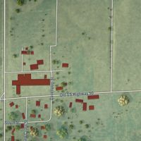 Second close-up of the map of Xenia, Illinois print showing more streets and buildings