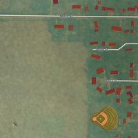 Second close-up of the map of Yale, Iowa print showing more streets and buildings