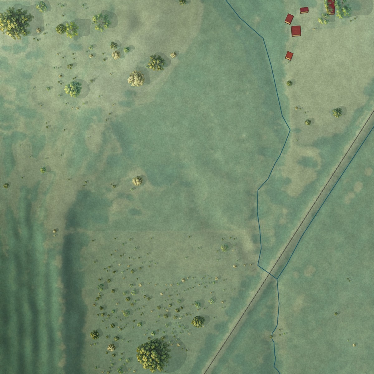 Second close-up of the map of Yale, Kansas print showing more streets and buildings