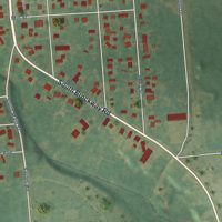 Second close-up of the map of Yale, Michigan print showing more streets and buildings