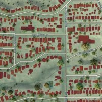 Second close-up of the map of Yalecrest, Utah print showing more streets and buildings