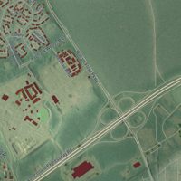 Second close-up of the map of Yaphank, New York print showing more streets and buildings