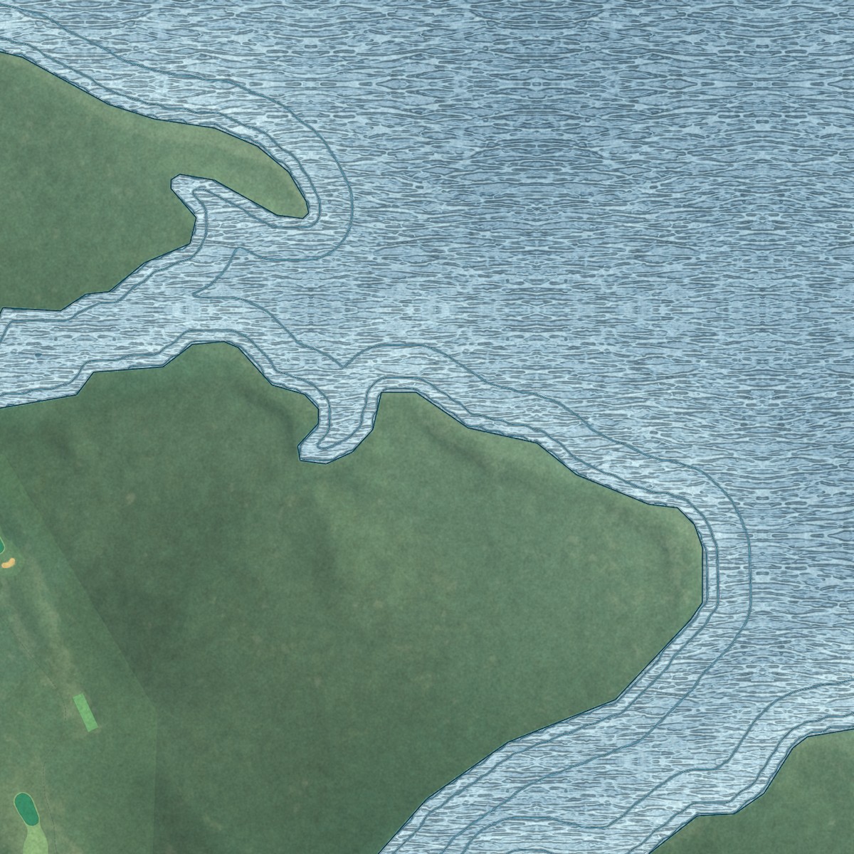 Second close-up of the map of Yarborough Landing, Arkansas print showing more streets and buildings