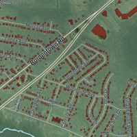 Second close-up of the map of Yardville, New Jersey print showing more streets and buildings