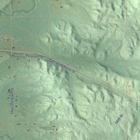 Second close-up of the map of Yates, Michigan print showing more streets and buildings