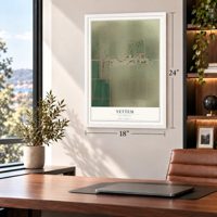 Yettem, California map, 18 x 24 inch print in a white frame in a home office