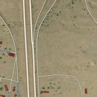 Second close-up of the map of Yucca, Arizona print showing more streets and buildings