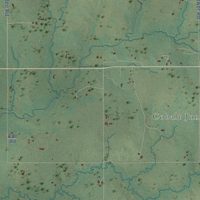 Second close-up of the map of Zaneis, Oklahoma print showing more streets and buildings
