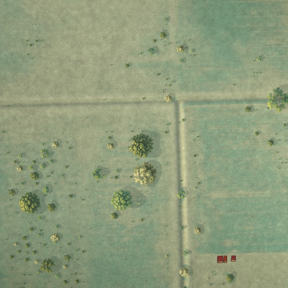 Second close-up of the map of Zapata Ranch, Texas print showing more streets and buildings