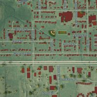 Second close-up of the map of Zeeland, Michigan print showing more streets and buildings