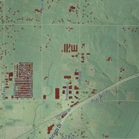 Second close-up of the map of Zeeland, Ottawa County, Michigan print showing more streets and buildings