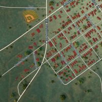 Second close-up of the map of Zeigler, Illinois print showing more streets and buildings