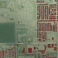 Second close-up of the map of Zephyrhills West, Florida print showing more streets and buildings