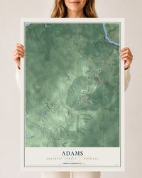 Map of Adams, Houghton County, Michigan, 24 x 36 inch unframed archival matte print