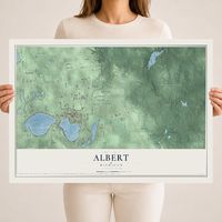 Map of Albert, Michigan, 18 x 24 inch unframed archival matte print