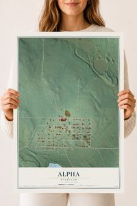 Map of Alpha, Michigan, 18 x 24 inch unframed archival matte print
