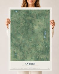 Map of Antrim, Michigan, 24 x 36 inch unframed archival matte print