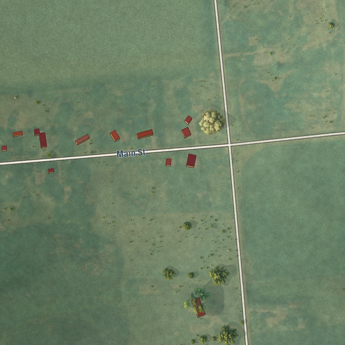 Second close-up of the map of Applegate, Michigan print showing more streets and buildings