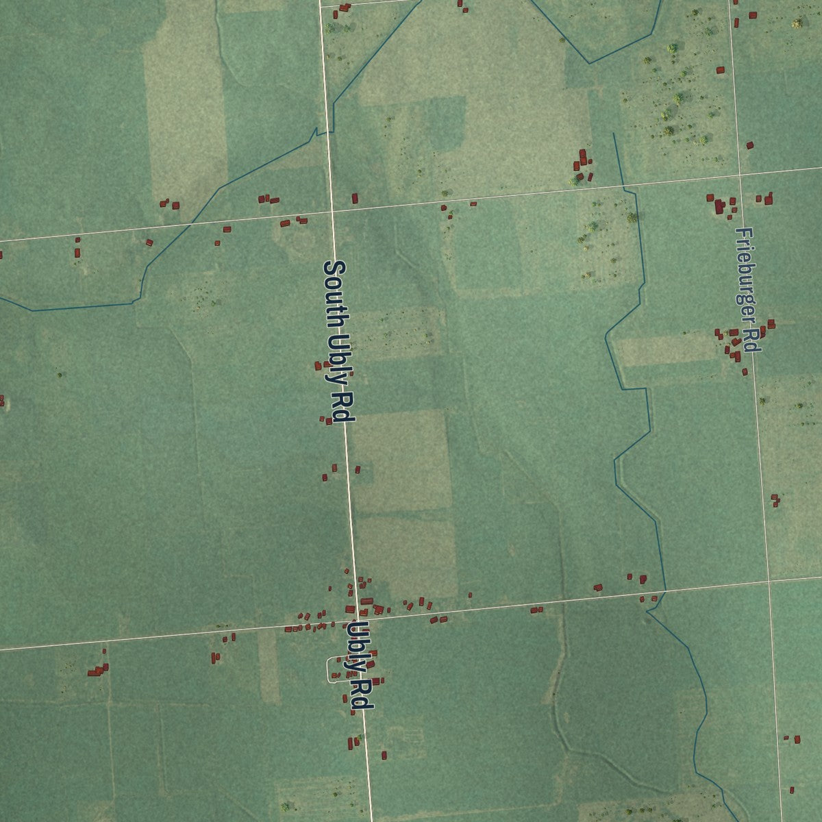 Close-up of the map of Argyle, Michigan print showing street and building detail