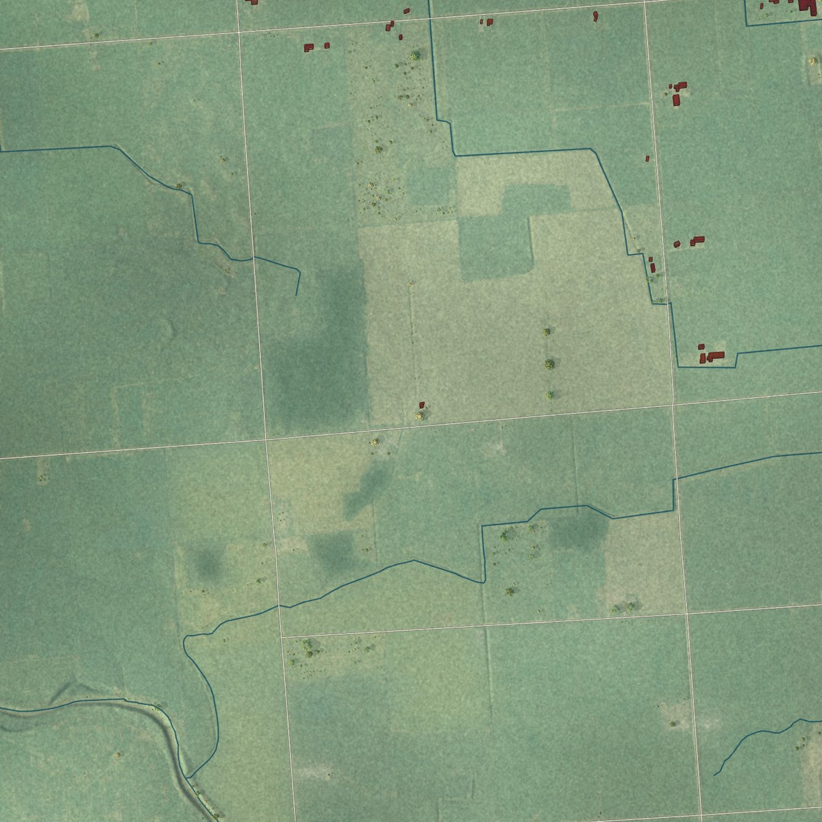 Second close-up of the map of Argyle, Michigan print showing more streets and buildings