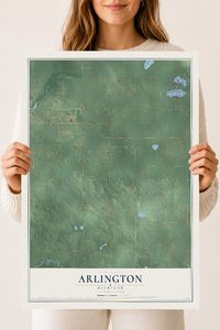 Map of Arlington, Michigan, 18 x 24 inch unframed archival matte print