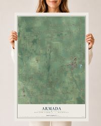 Map of Armada, Macomb County, Michigan, 24 x 36 inch unframed archival matte print