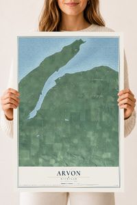 Map of Arvon, Michigan, 18 x 24 inch unframed archival matte print