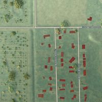 Second close-up of the map of Ashley, Michigan print showing more streets and buildings