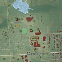 Second close-up of the map of Bad Axe, Michigan print showing more streets and buildings