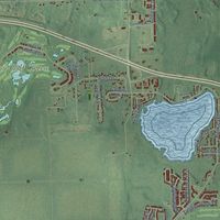Second close-up of the map of Bath, Michigan print showing more streets and buildings
