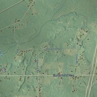 Second close-up of the map of Bellevue, Eaton County, Michigan print showing more streets and buildings