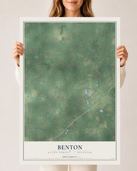 Map of Benton, Eaton County, Michigan, 24 x 36 inch unframed archival matte print